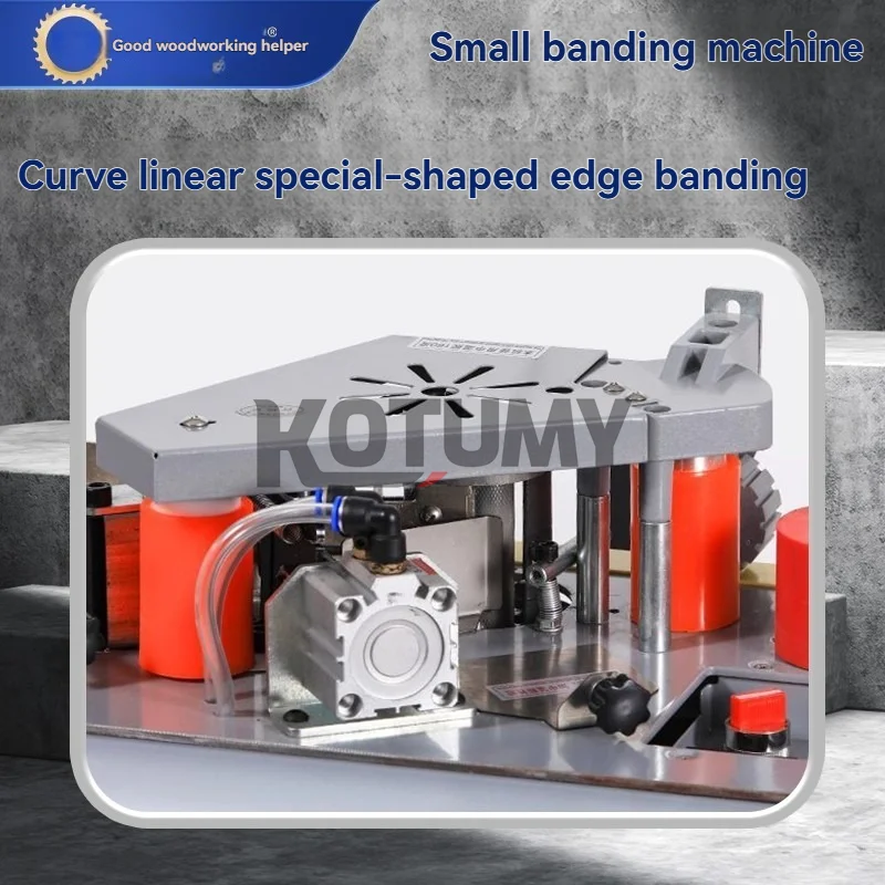 Portable Edge Banding Machine Straight/curve arc-shaped Edge Bander Woodworking PVC Cut itself Used With Saw Table