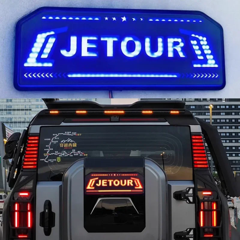 Fit for JETOUR Traveler T2 2024 Car Spare Tire Cover Streamer Light Car Off-road Warning Light Exterior Modified Accessories