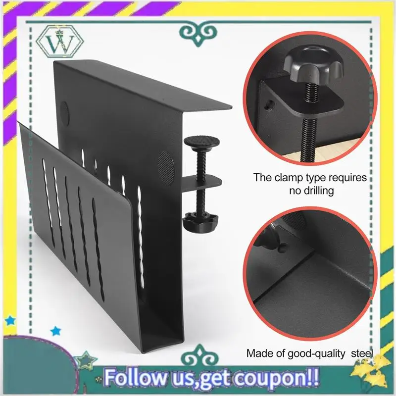 

NEW Desk Side Storage Under Desk Storage Laptop Stand Made Of Steel,Load Capacity 3Kg 3Kg A