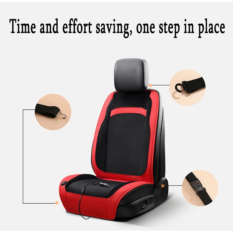 Graphene Electrically Heated Seat Cushion Car Mounted Cigarette Lighter 12V/24V Fast Thermal Insulation Single Car Heating Pad