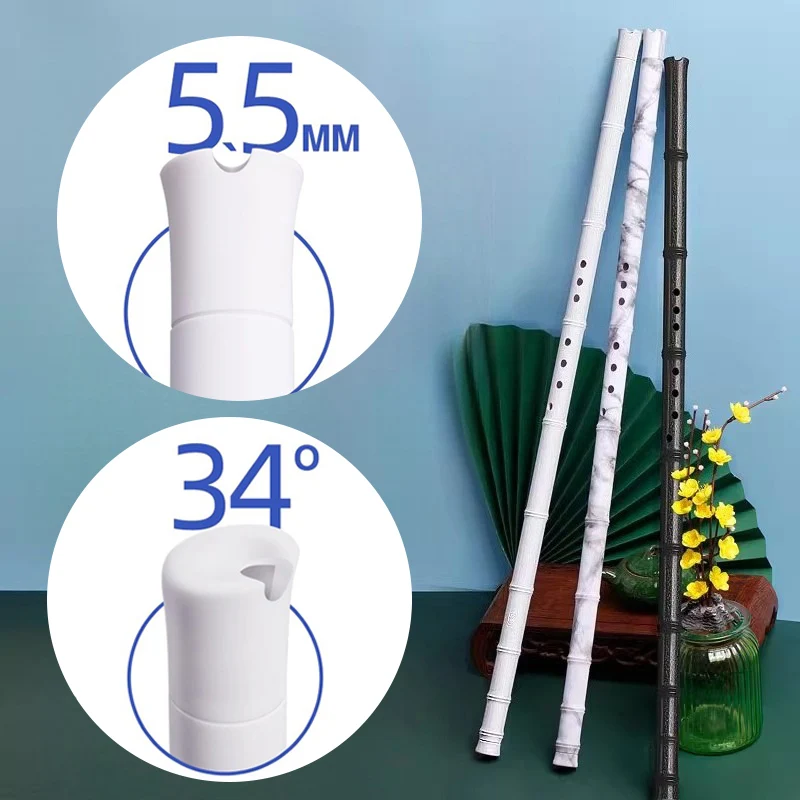 8 Holes Chinese Vertical Bamboo Flute G Key Professional Xiao Adult Beginners Performance Flute Resin Ethnic Wind Instruments