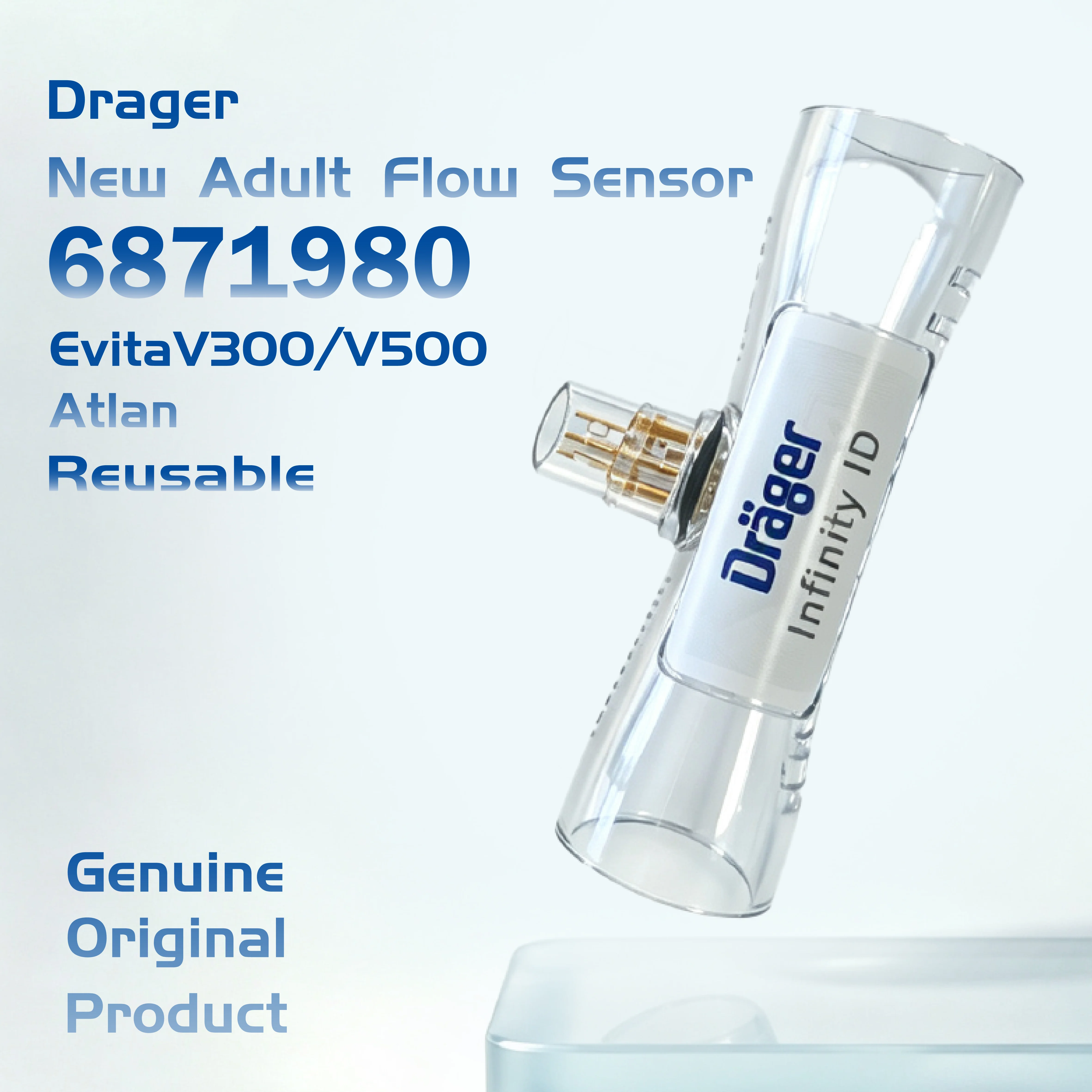 Infinity ID Flow Sensor 6871980 for Drager Evita V300/V500 Vent Original New (5pcs/pack)