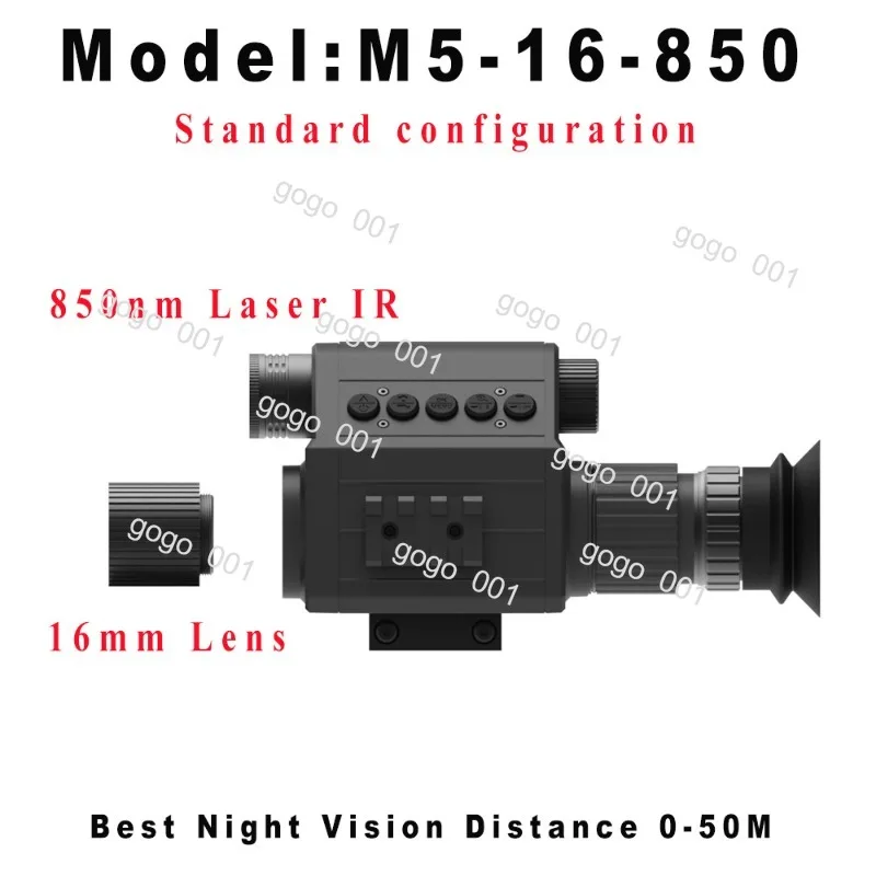 2025 Night Vision Goggles Binoculars, Infrared Monocular Scope with 5x50 Zoom, Waterproof HD Vision for Hunting Surveillance