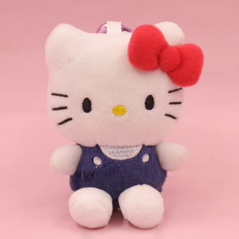 Sanrio Kancing Cinta KT Kucing Mainan Mewah Liontin Busur Lucu Anak Perempuan Hati Tas Mewah Liontin Boneka Hadiah Anak-anak Dekorasi Boneka Ransel Gantung