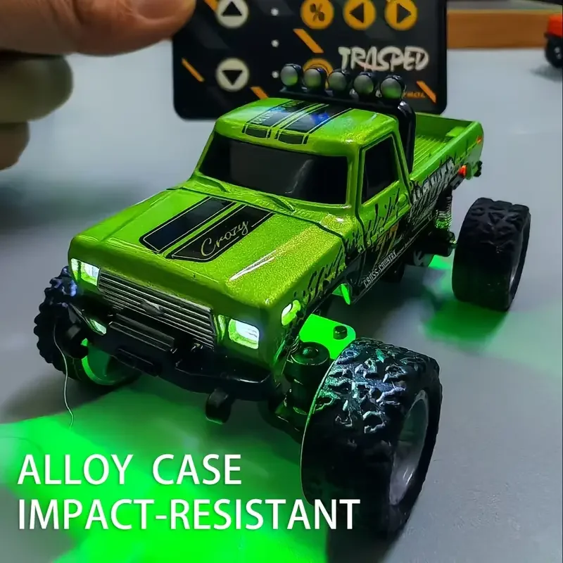 

Alloy RC Car 1/64 Mini With Trailer Off-road Climbing Car, Weird Stuff Toys For Boys High-speed RC Car Mini Alloy Monster Truck