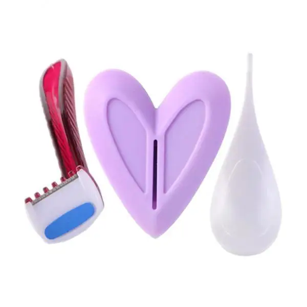 Pubic Hair Electric Bikini Razor Women Safe Skin Shaver Set with Stencils for Clean Shave and Bumps Treatment