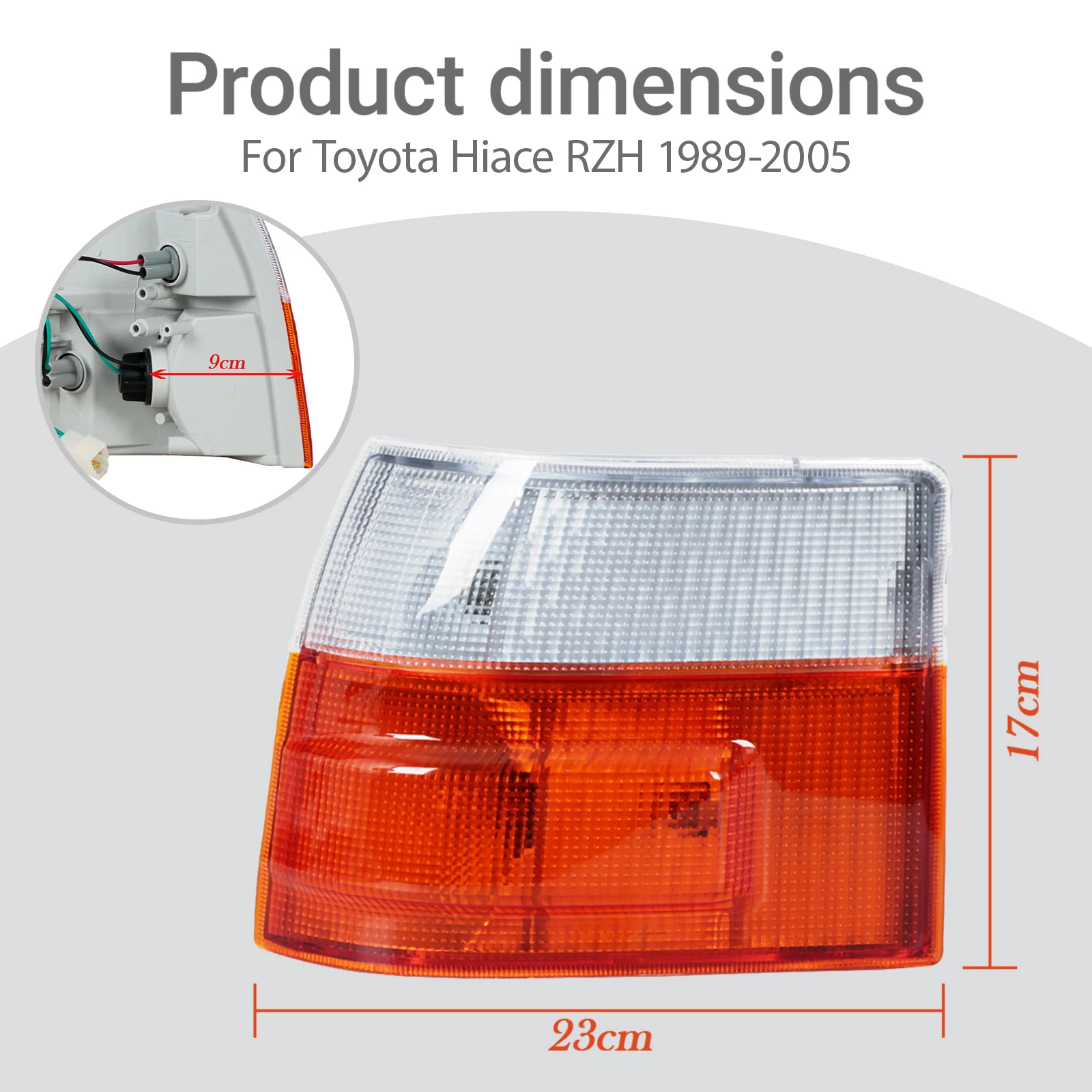 الجانب ماركر ضوء الزاوية لتويوتا هايس 1989-2005 بدوره مؤشر مصباح اليسار واليمين قطع غيار السيارات الملحقات #3