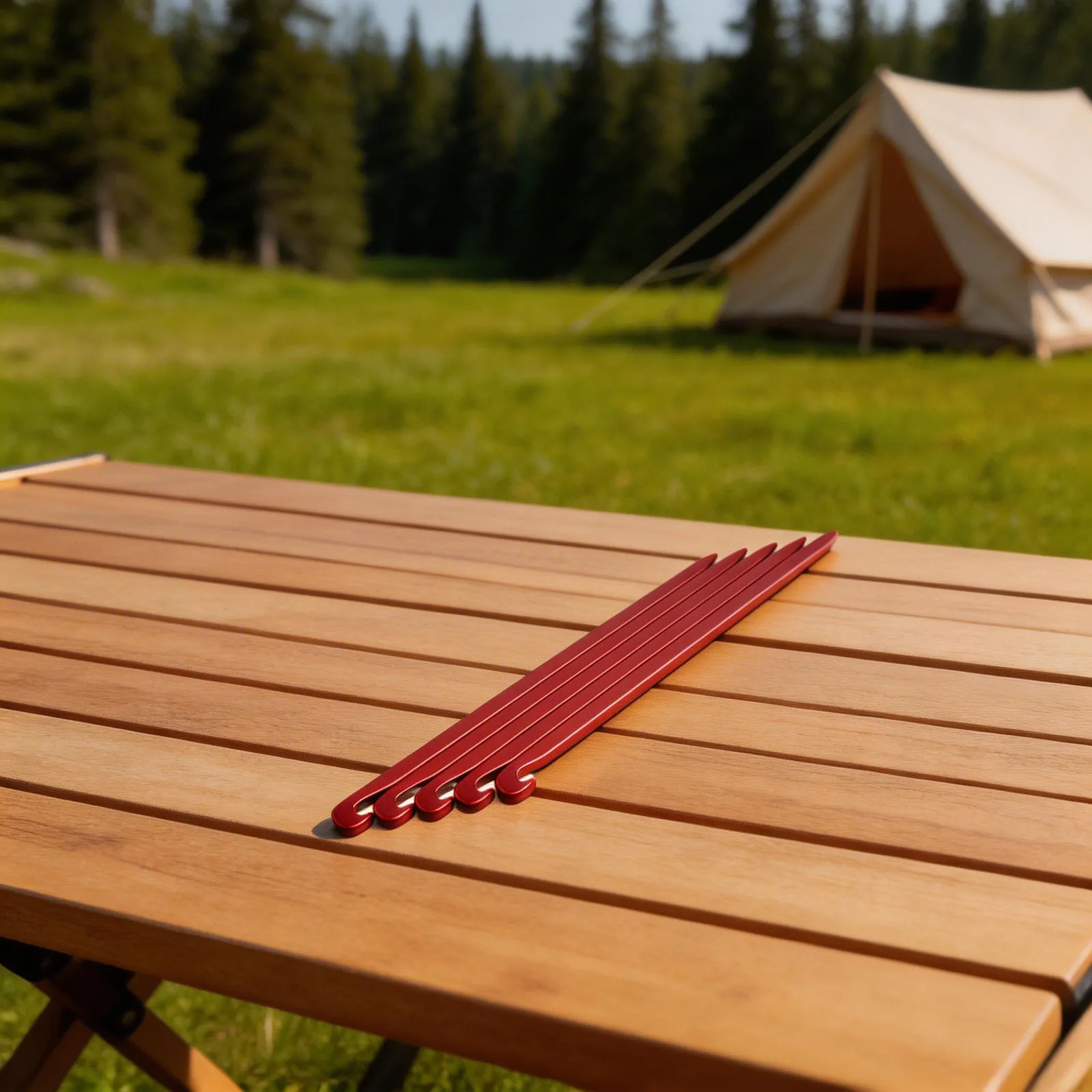 Aluminum Alloy Tent Pegs for Secure Camping Setup Hiking and Beach Use Featuring Sturdy Square Design for Enhanced Stability