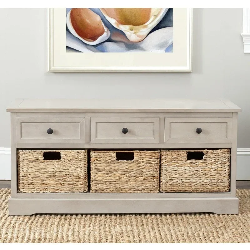 Safavieh American Homes Collection Damien Vintage Grey 3 Drawer Storage Unit