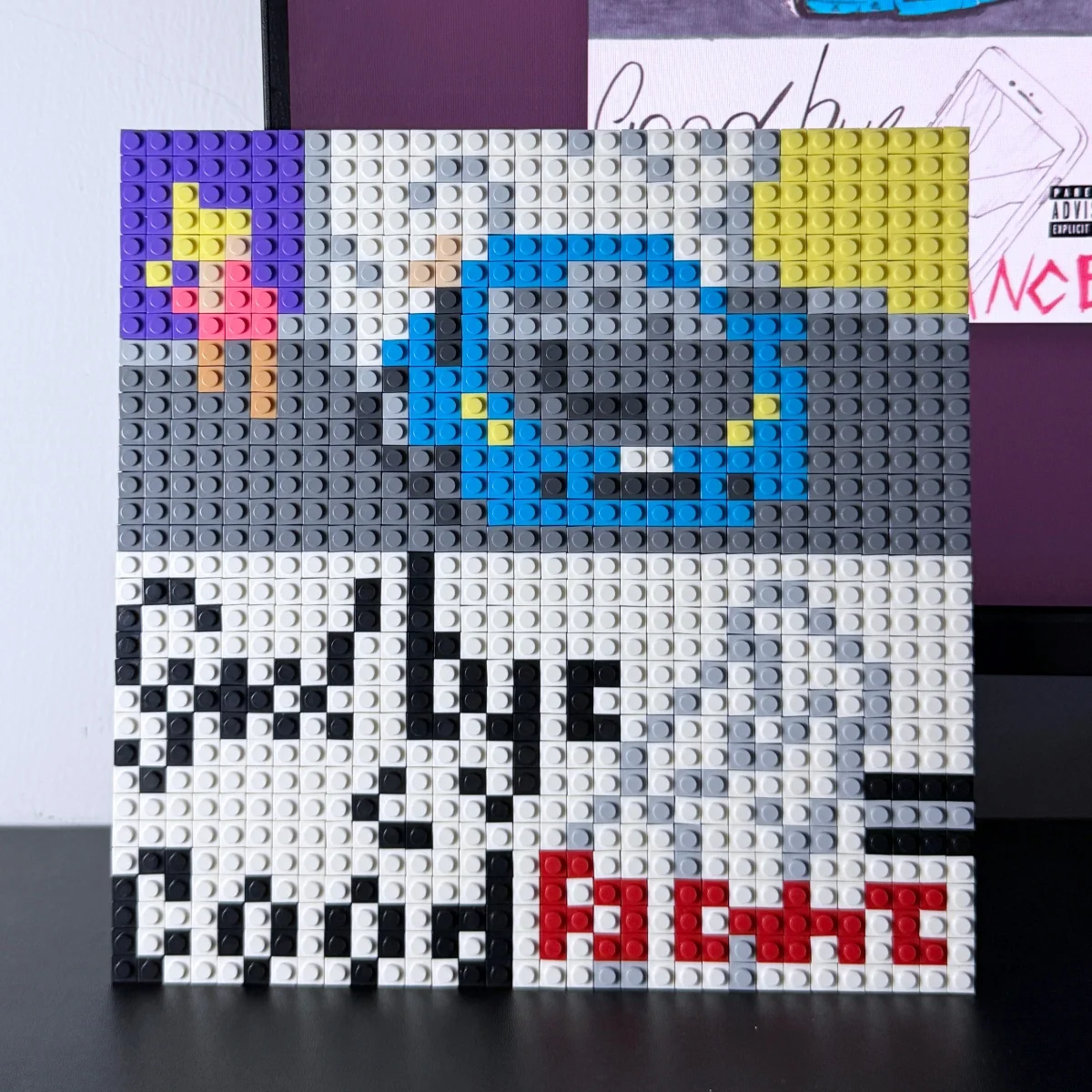 Juice WRLD Hip Hop Rap Music Building Blocks Brick Mosaic Wall Art Album Pixel Painting Home Living Room Decor Music Gift