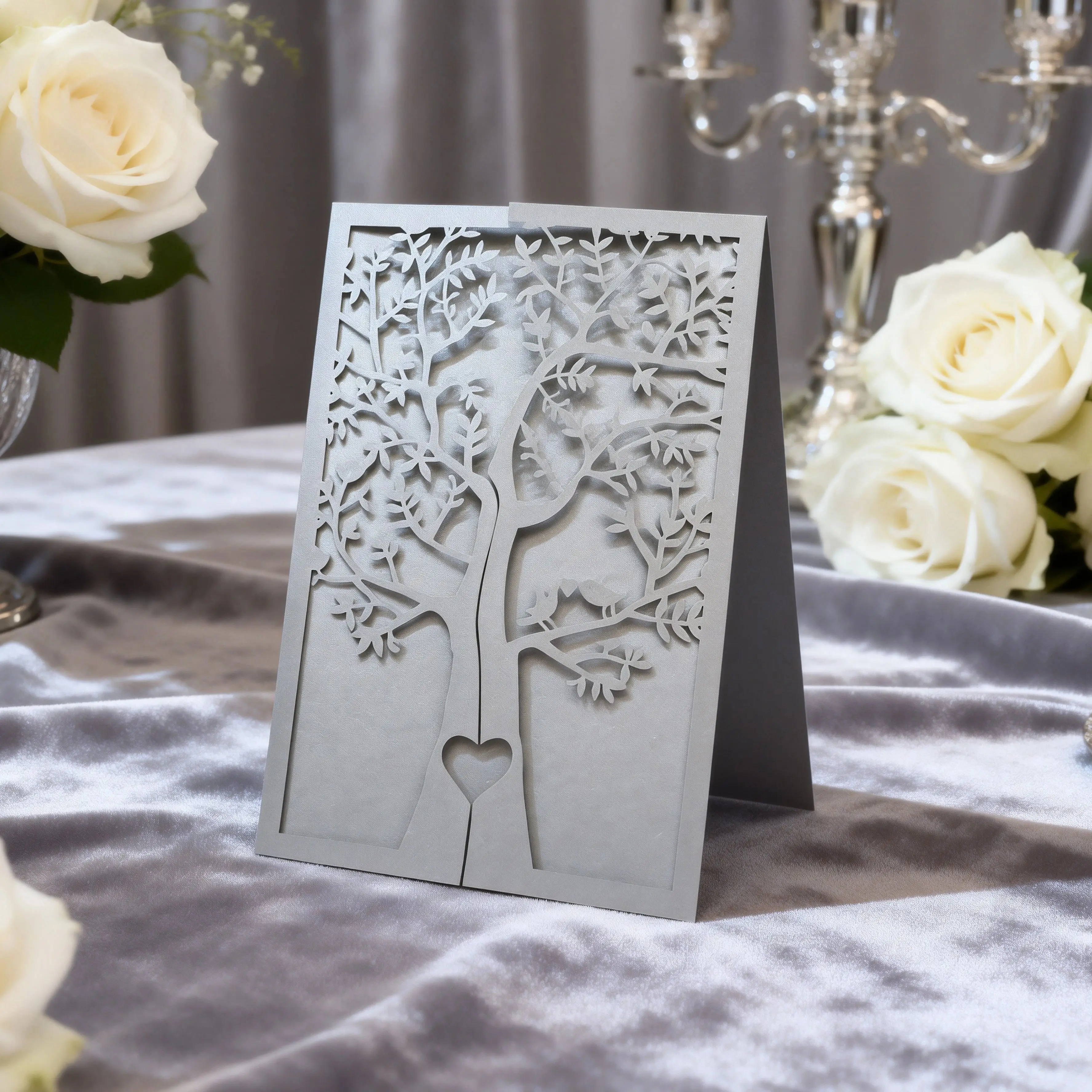 

Pearl Many Colors Tree Laser Cut Wedding Invitation Card,Invite Card,Custom Birthday Greeting for Party Gift Decoration