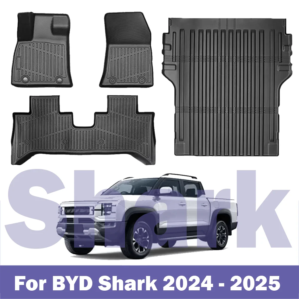 

Left Hand Drive Car Floor Mats For BYD Shark 2024-2025 Cargo Liners Waterproof Non-slip Trunk Mat Protector Foot Pad Car Carpet