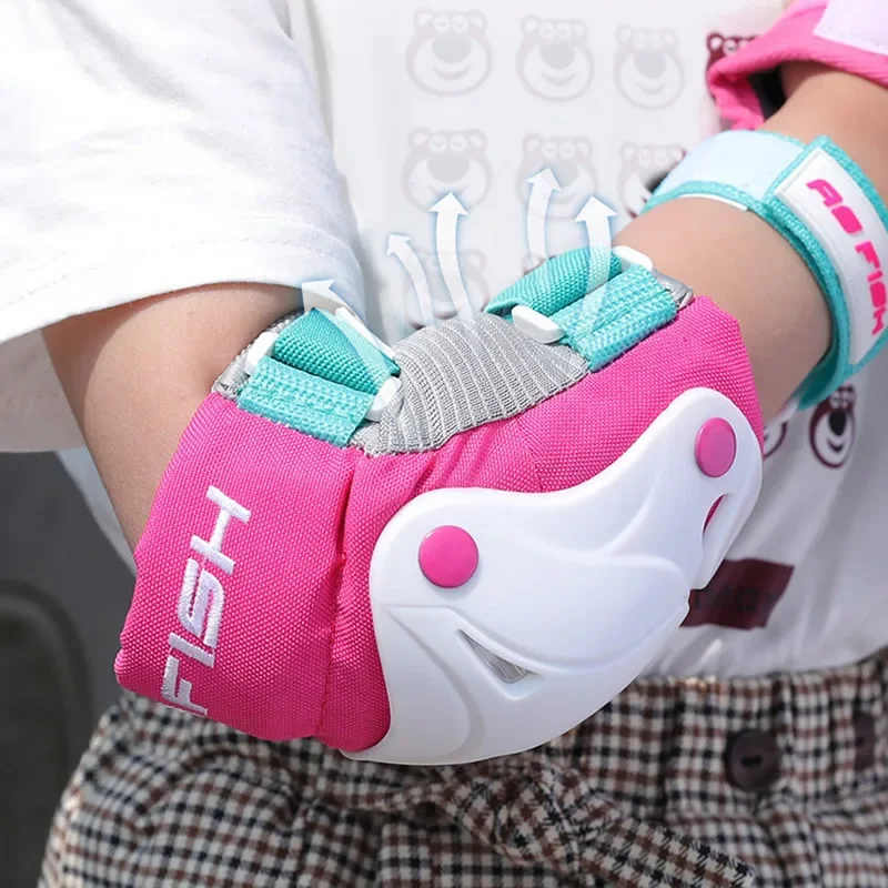 Children Roller Skating Protective Gear Kids Skateboarding Cycling Balance Car Elbows Knee Protector Wrist Pads Kids Helmet Set