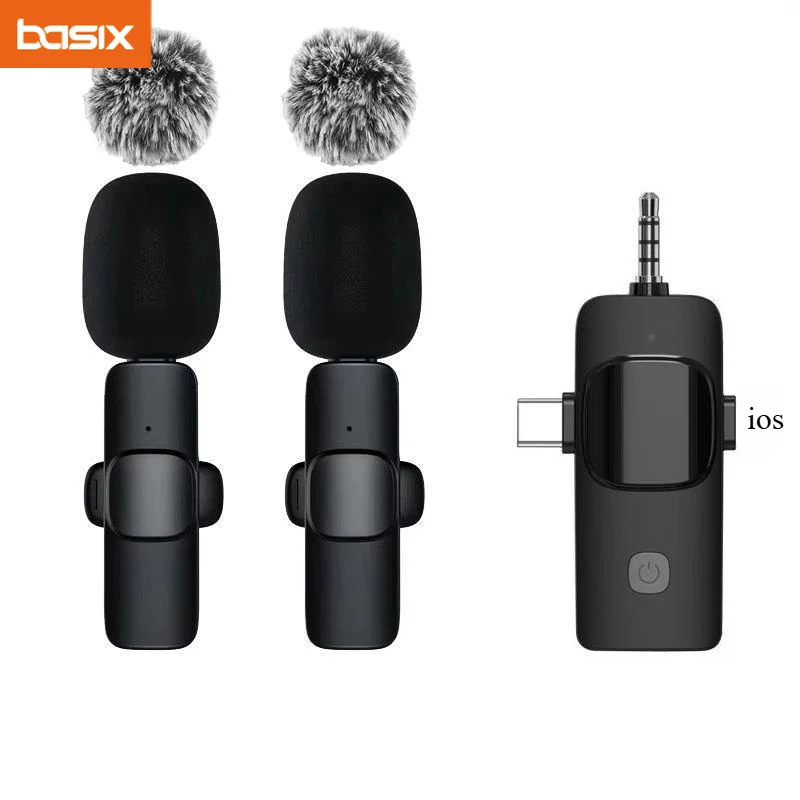 Wireless Lavalier Microphone 2.4G Mini Portable Audio Video Recording Mic for iPhone Android Live Broadcast Gaming - Detail Angle #03