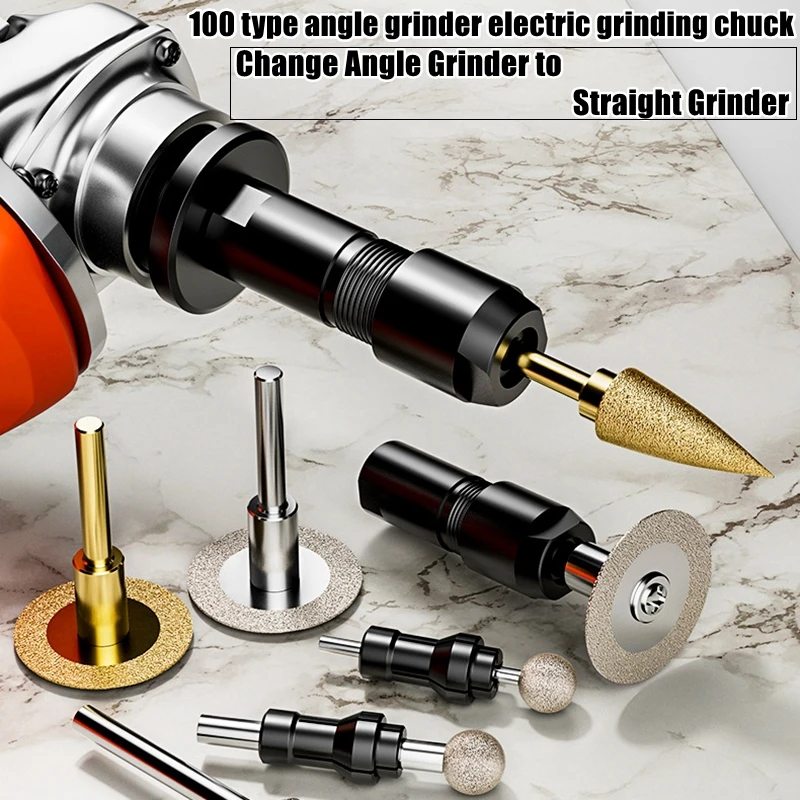

For 100-type Angle Grinder 3/6mm Angle Grinder Modified Adapter To Straight Grinder Chuck M10 Thread Abrasive Tools