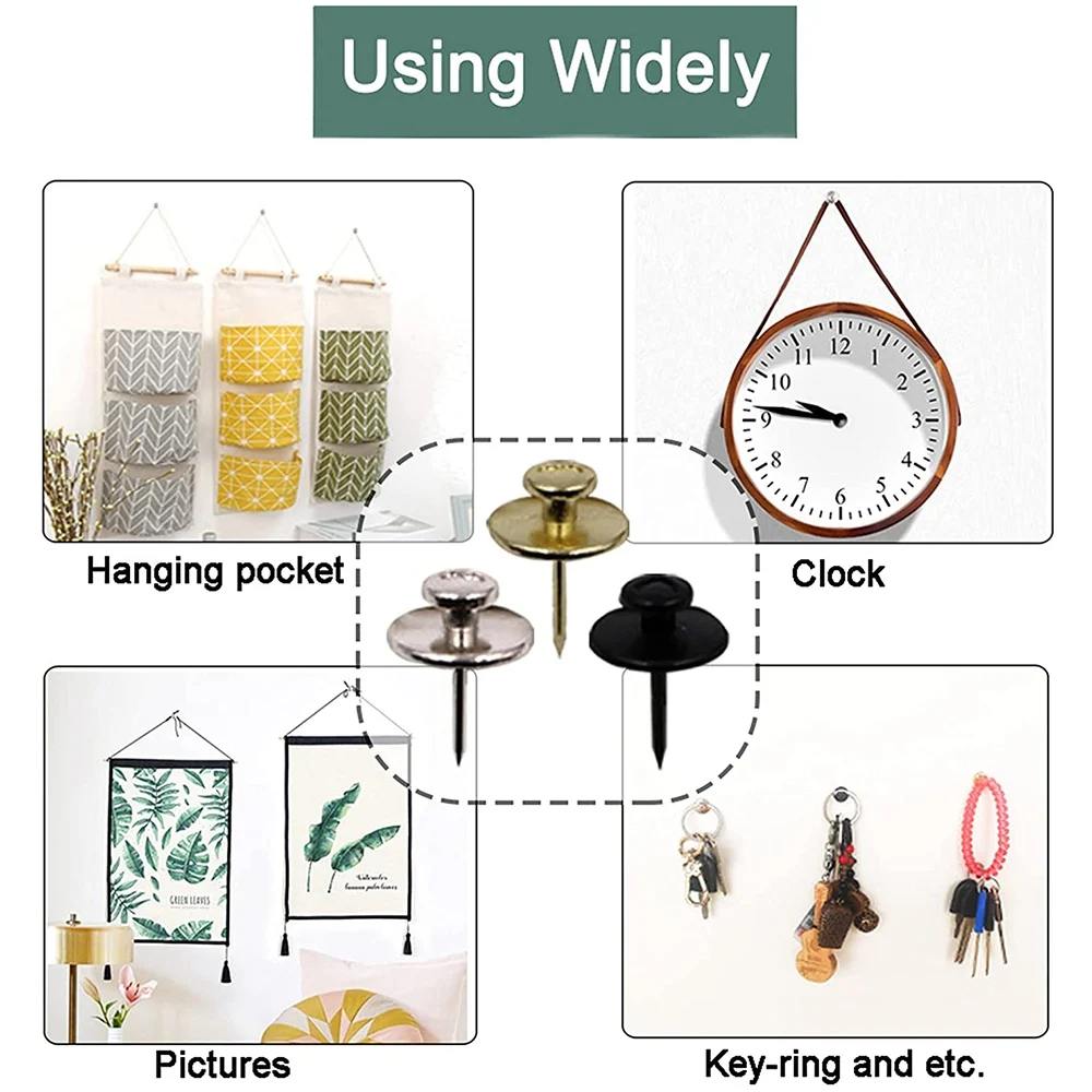 30 Pack Small Nails for Picture Hanging Double-Headed Picture Hangers Nails Wall Nails for Hanging Pictures