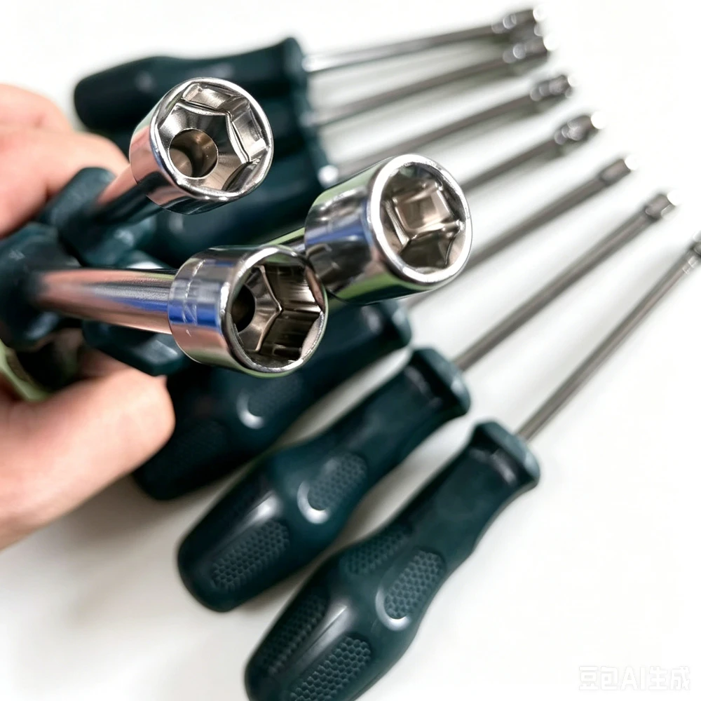 Hex Socket Wrench, Sizes: 8mm/9mm/10mm/11mm/12mm/13mm, Professional Manual Socket Tool