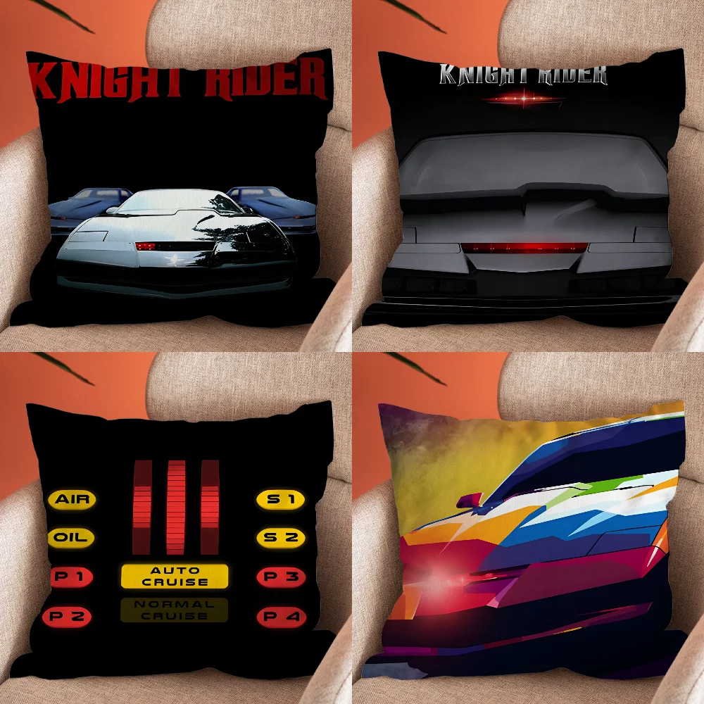 Knight Rider KITT Car Pillow Case Soft Cushion Cases for Farmhouse Sofa Decor Home Decorations and Protector Pillow Case