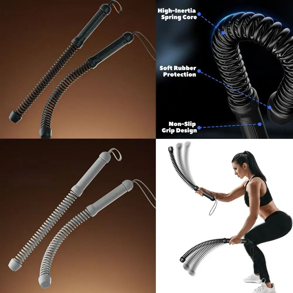 

Soft Rubber Ropeless Rope Strong Rebound Inertia Full Body Training Training Rope Non Slip Handle Heavy Duty Strength Trainer