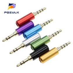 Conector de Audio de 3,5 polos, Conector de auriculares de 5 piezas, 3/4 MM, enchufe macho, Cable de reparación de auriculares, Cable de soldadura, adaptador de conector AUX 3,5