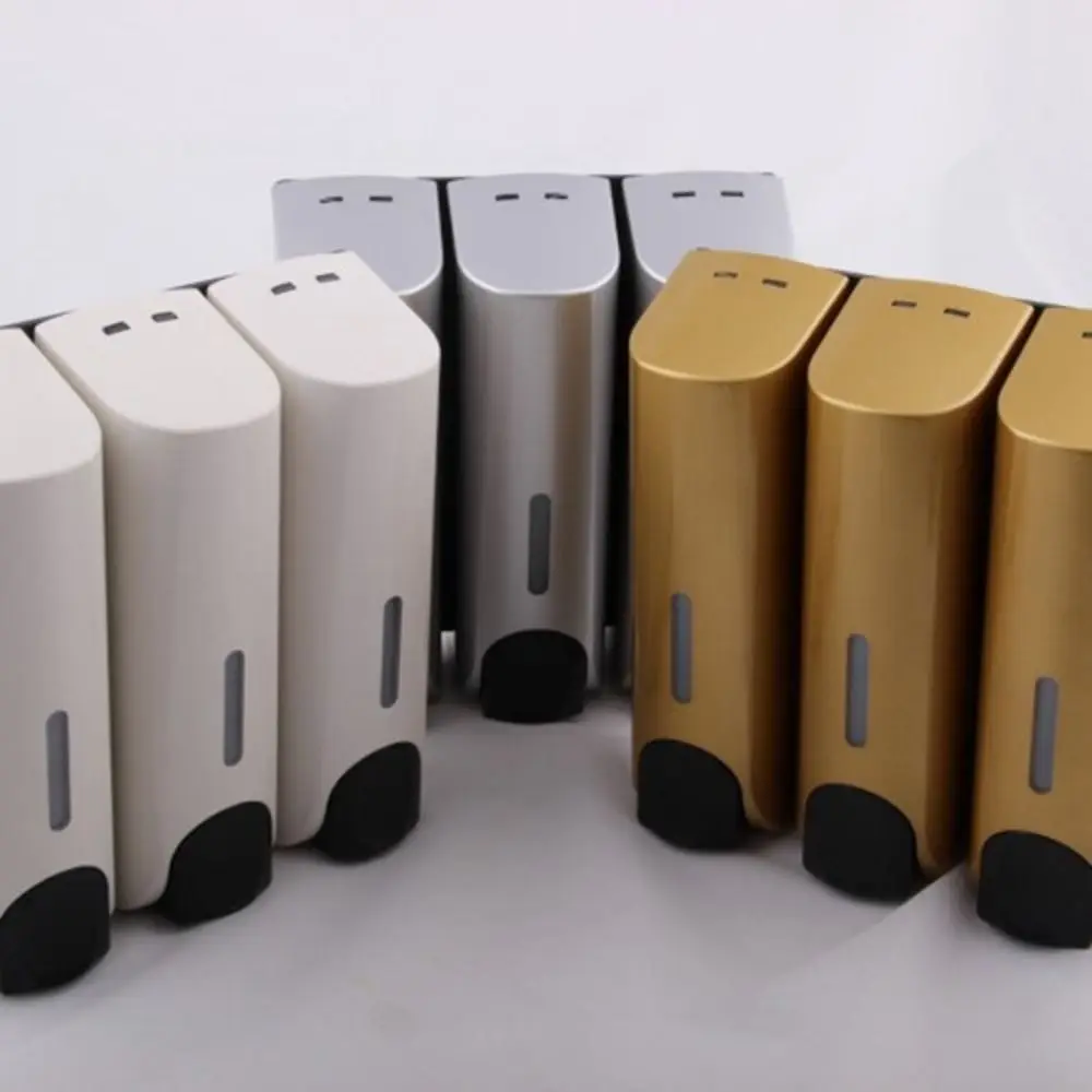 Manual Press Wall Mounted Soap Dispenser Lock Refillable Hand Sanitizer Holder Large Capacity Space Saving Shampoo Liquid Bottle