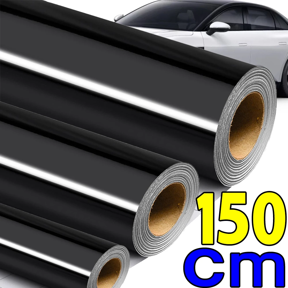 الترا لمعان سيارة الفينيل التفاف لاصق غشائي البيانو الأسود أفلام ذاتية اللصق لوحدة التحكم السيارات الدراجات النارية الدراجات أجهزة الكمبيوتر المحمولة الشارات #1