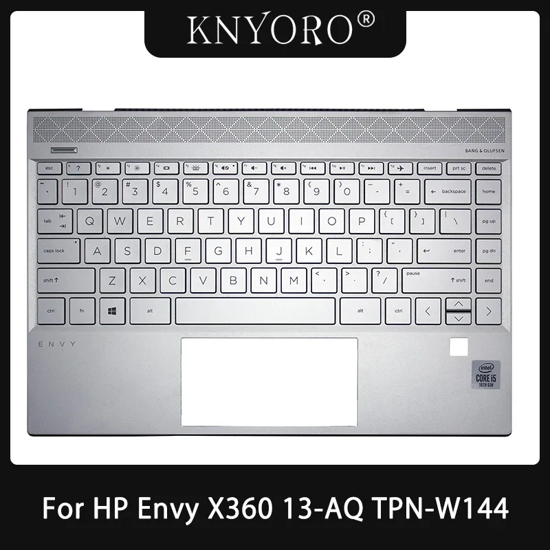 

Original New Laptop US Keyboard For HP Envy X360 13-AQ TPN-W144 Palmrest Upper Cover With Backlight Keyboard Top Case Silver