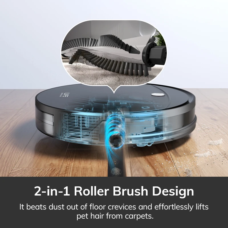 مكنسة كهربائية روبوتية ILIFE V10، شفط 5000 باسكال، ملاحة جيروسكوبية، مكنسة روبوتية ذاتية الشحن، فرشاة دوارة روبوت Aspirateur لـ