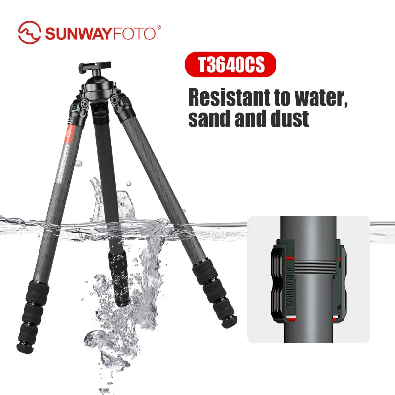 SUNWAYFOTO T3640CS Hunting Tripod for Shooting Rifle Stand Carbon Fiber