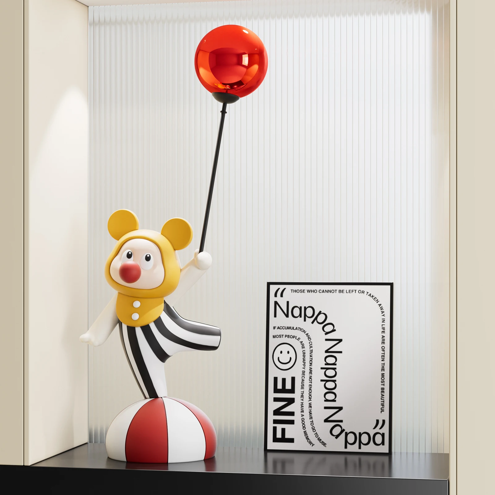 Nordic Style Cartoon Clown Desk Decoration Living Room TV Cabinet Niche Trendy Decorative Figurines Kawaii Room Accessories Gift
