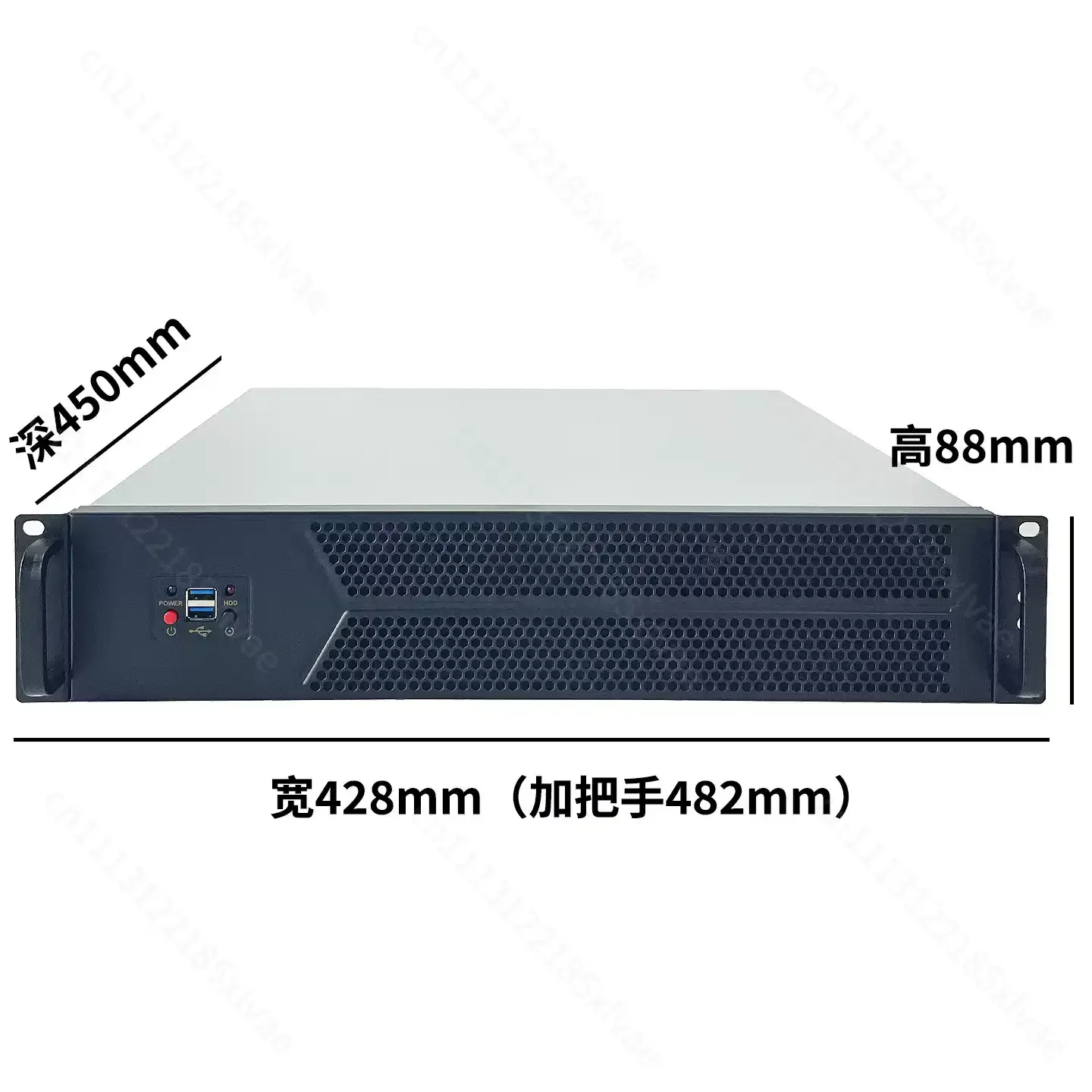 2U Short Depth (300mm) Rackmount Chassis, Supports ATX Motherboard & Comes with 2x 80mm Fans
