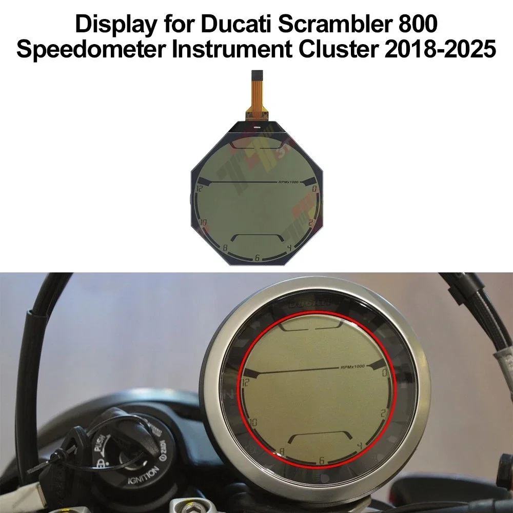 Speedometer LCD Display for Ducati Scrambler 800 Instrument Cluster 2018-2025