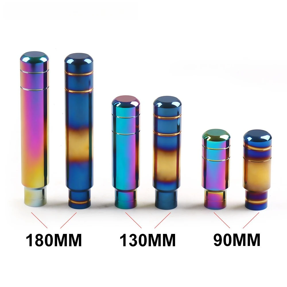 Anodized Aluminum Gear Shift Knob - 9/13/18CM Universal Racing Shifter with Rainbow Color & Non-Slip Grip