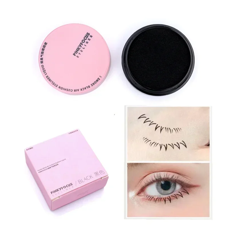 High Quality 2 in 1 DIY Lower Lash Stamp Eyelash Sweatproof Mascara Quick-dry Matte Liquid Eyeliner Clear Eye Liner lashs Makeup