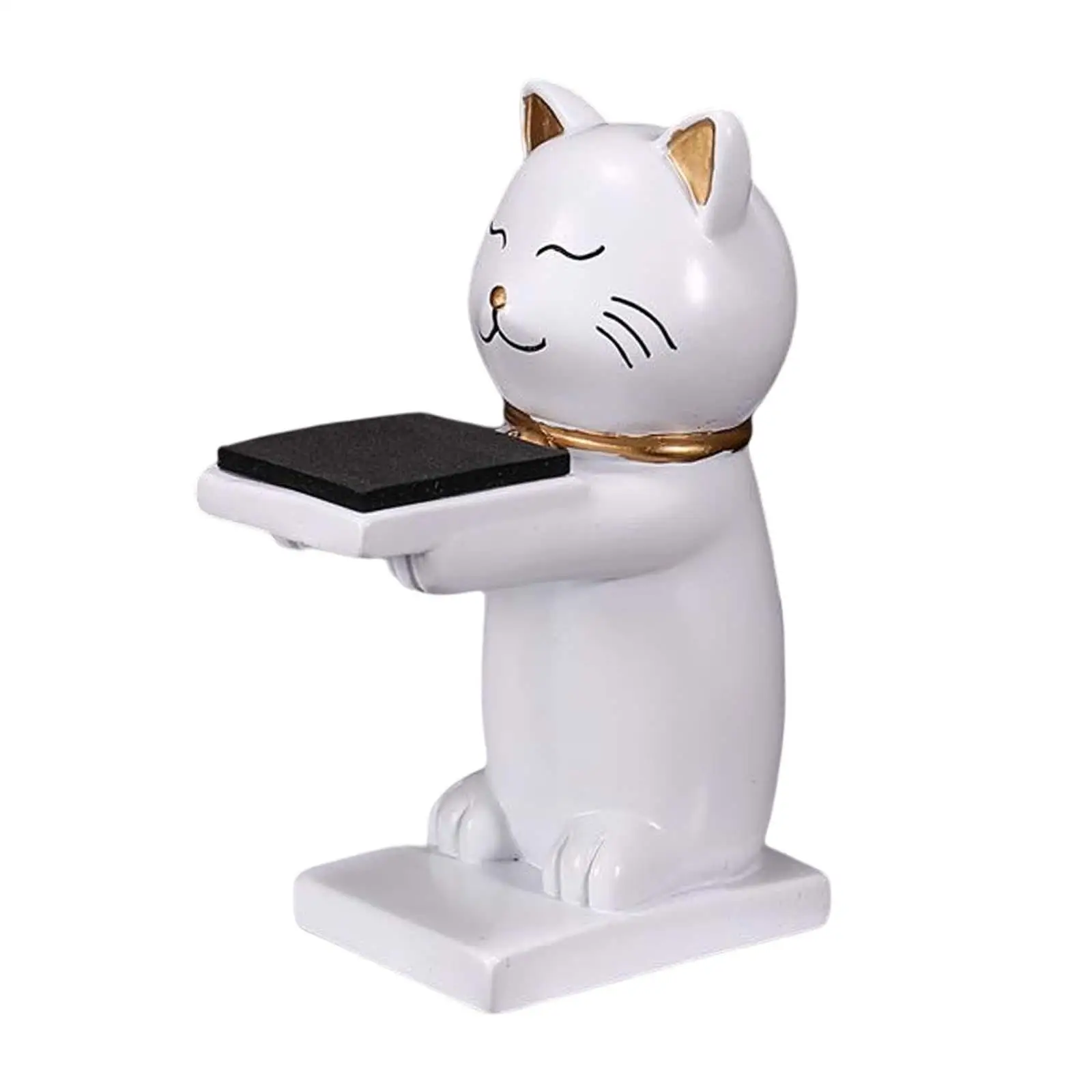 Cute Cat Figure Resin Watch Stand Table Jewelry Display Stand Organizer Measure