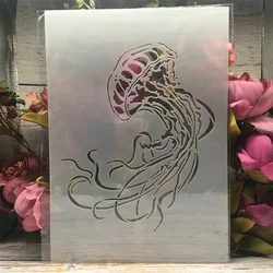 A4 29cm Jellyfish DIY Layering Stencils Wall Painting Scrapbook Coloring Embossing Album Decorative Template