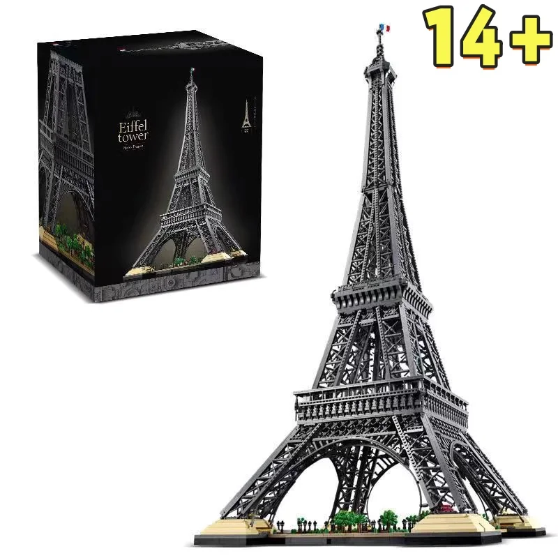 

1,5 м Эйфелева башня, совместимая с 10307 10001 шт., модель PARIS Architecture, строительный блок, кирпичный комплект, игрушка для взрослых и детей, подарочный набор ﻿