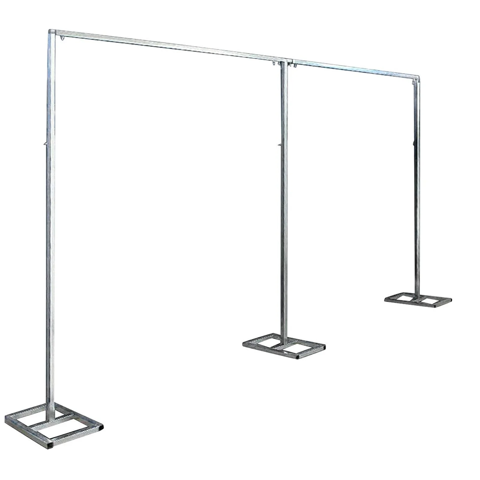 

10x20Ft Wedding Party Backdrop Stand Pipe Kit Heavy Duty Photography Background Support System Curtain Frame Wedding Arch Silver