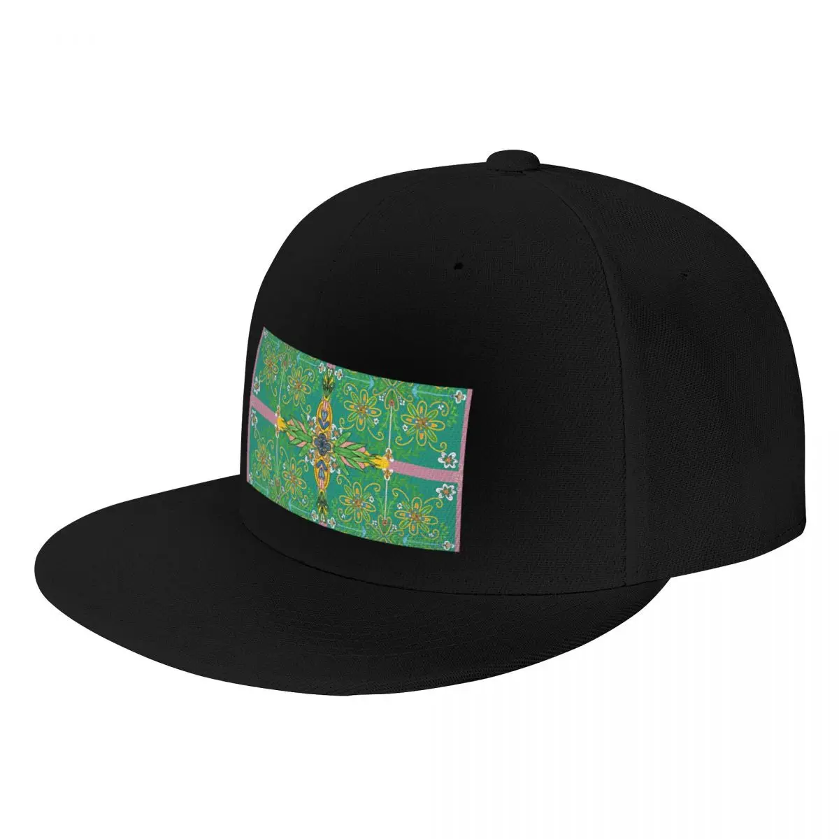 Botanical Printed Woodland Green Garden Symmetrical Flowers Baseball Cap hiking hat Gentleman Hat Sun Cap Men's Women's