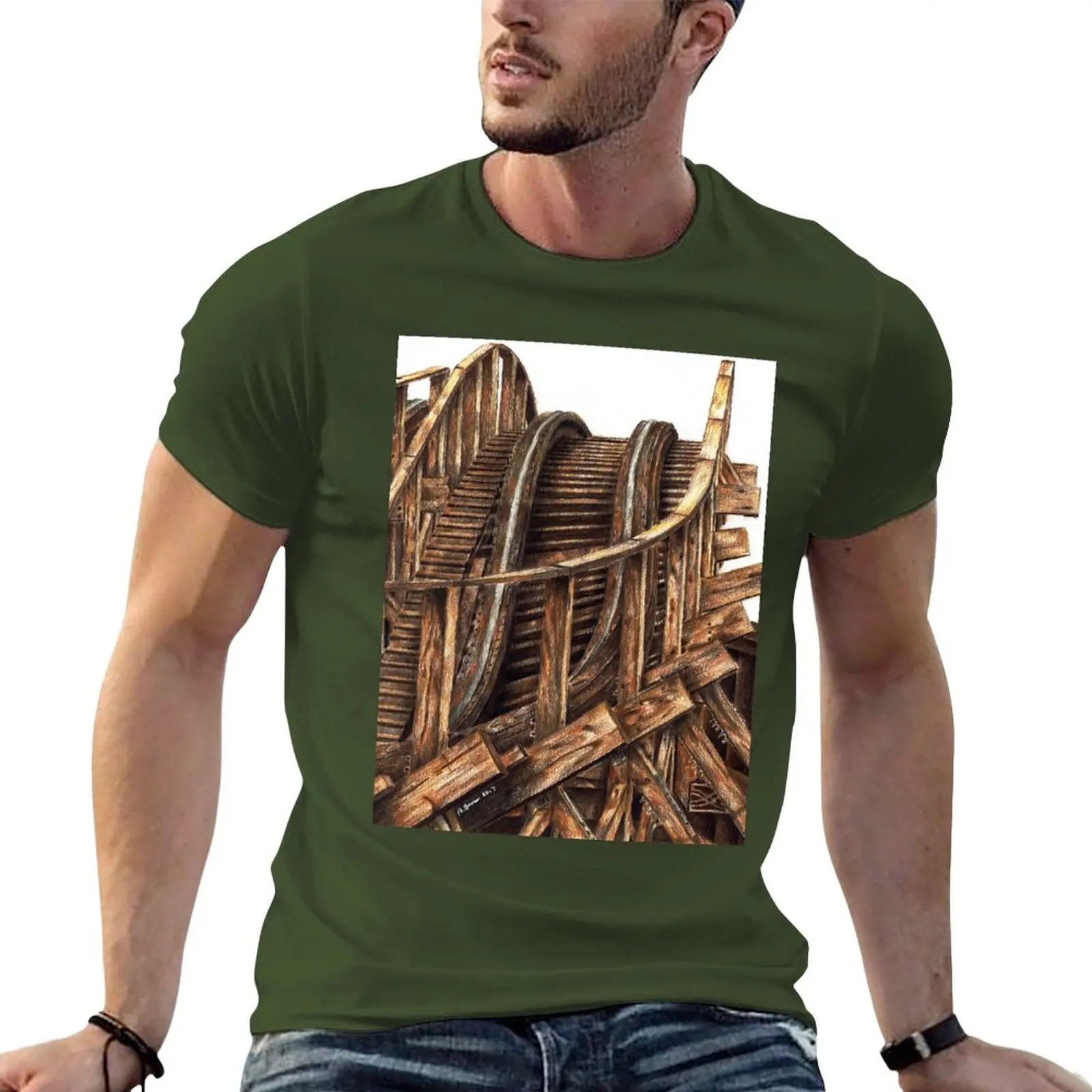 

New Wooden Coaster T-Shirt black t shirt boys t shirts heavyweight t shirts for men