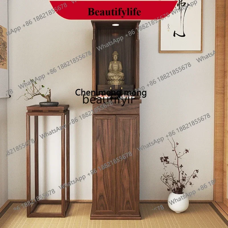 

z183 Solid Wood Buddha Niche Chinese Clothes Closet Household Buddha Cabinet Solid Wood Altar Altar Bodhisattva Cabinet