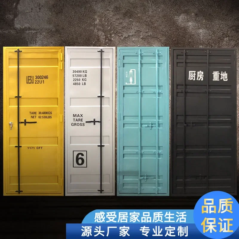 for Industrial Style Iron Door Container Door Fashionable Personalized Anti Theft Decorative Entrance Door Modern Simple