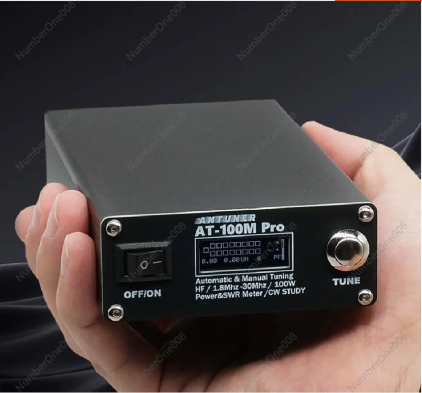 AT-100M Pro AT-100MPro 100W 1.8MHz-30MHz Universal Antenna Tuner Morse Code CW study SWR Meter Power Meter