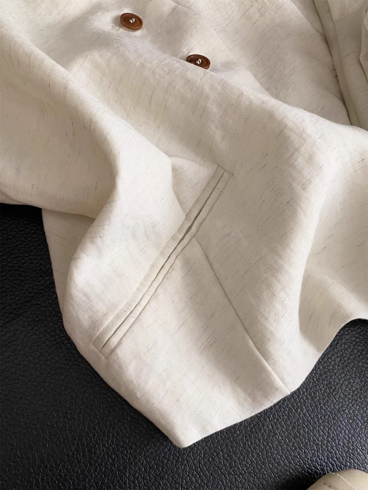 Casual Solid Color Blouse Pants Women V-neck Sleeveless Single Breasted Lace Up Tops Wide Leg Trousers 2025 New Street Outfits