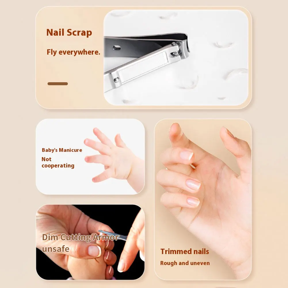 大人・高齢者向け電動スマートネイルクリッパー 2in1 電動ネイルクリッパー＆ポリッシャー 指切り 爪切り ライト付き