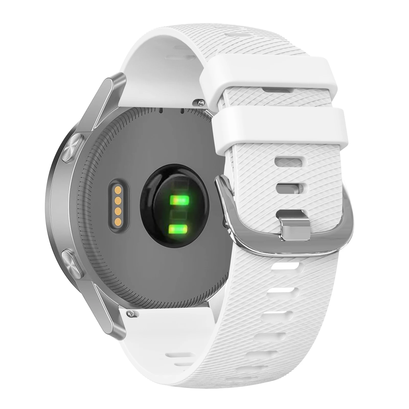 Correa de silicona de 18mm para reloj Fossil Gen 6 de 42mm/Gen 5E de 42mm/Charter HR, correa para reloj Garmin Vivoactive 4S/3S Venu 2S de 40mm