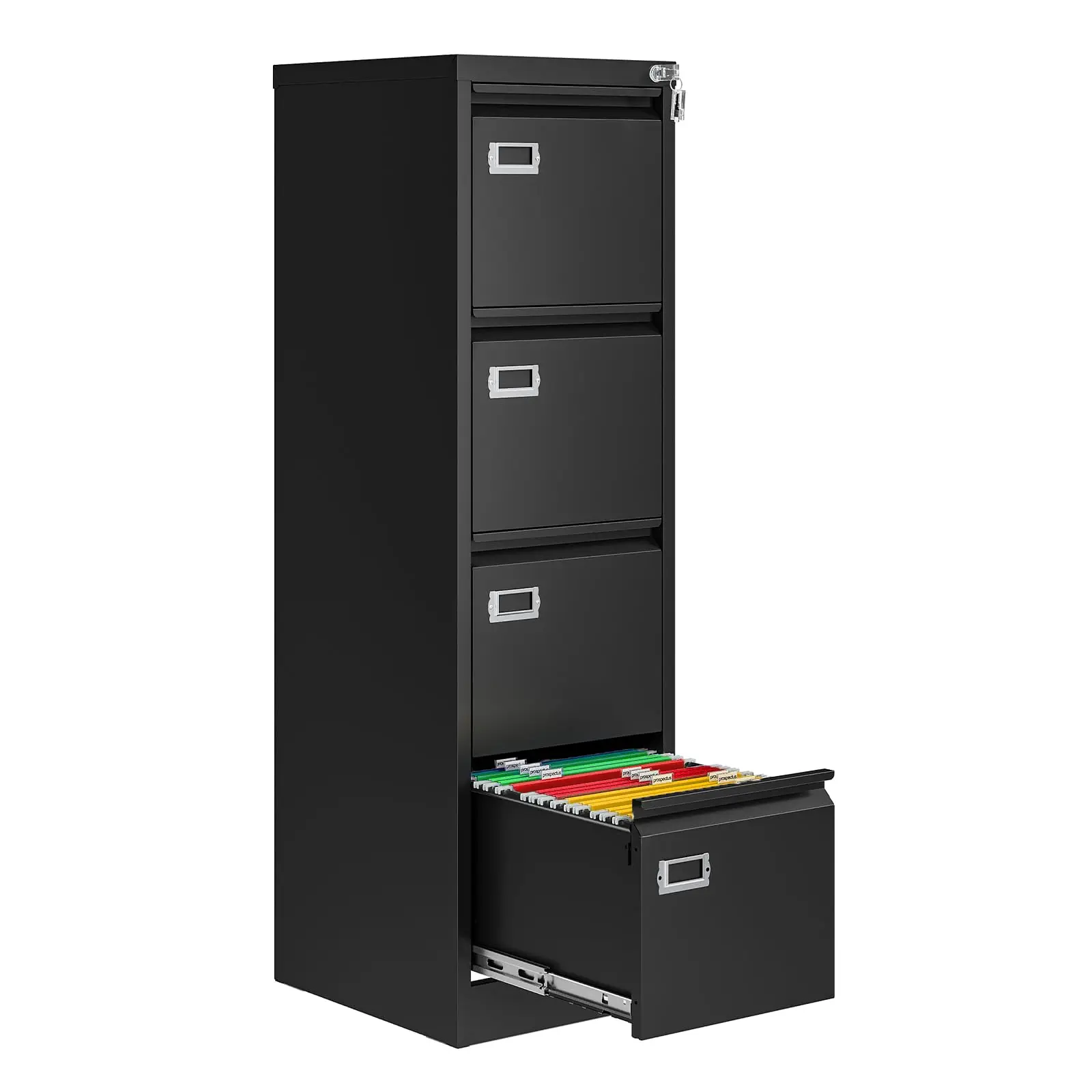 4 Drawer File Cabinet with Lock, Metal File Cabinets for Home Office,18