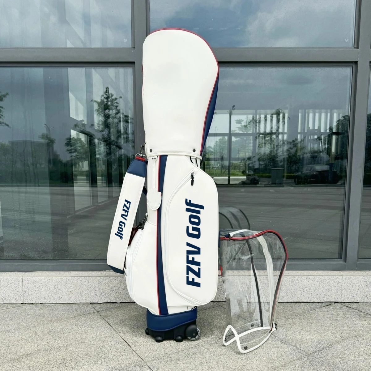 Bolsa de Golf de marca coreana con ruedas para hombres y mujeres, bolsa de carrito de Golf, bolsa de almacenamiento estándar de gran capacidad, 2025