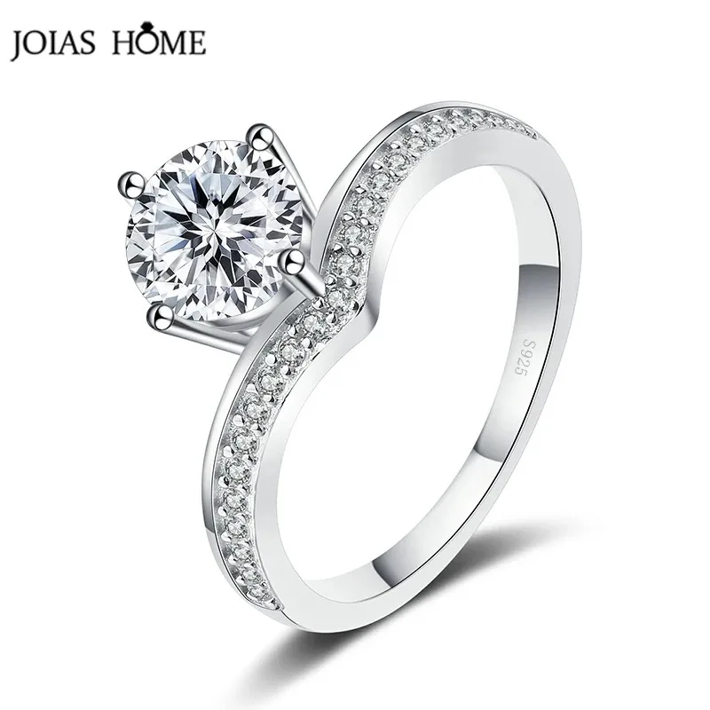 Joias Home 1 Carat Love 100 Plum Blossom Sakura Multi Cuttings Moissanite Ring For Female 925 Sterling Silver Fine Jewelry Ring