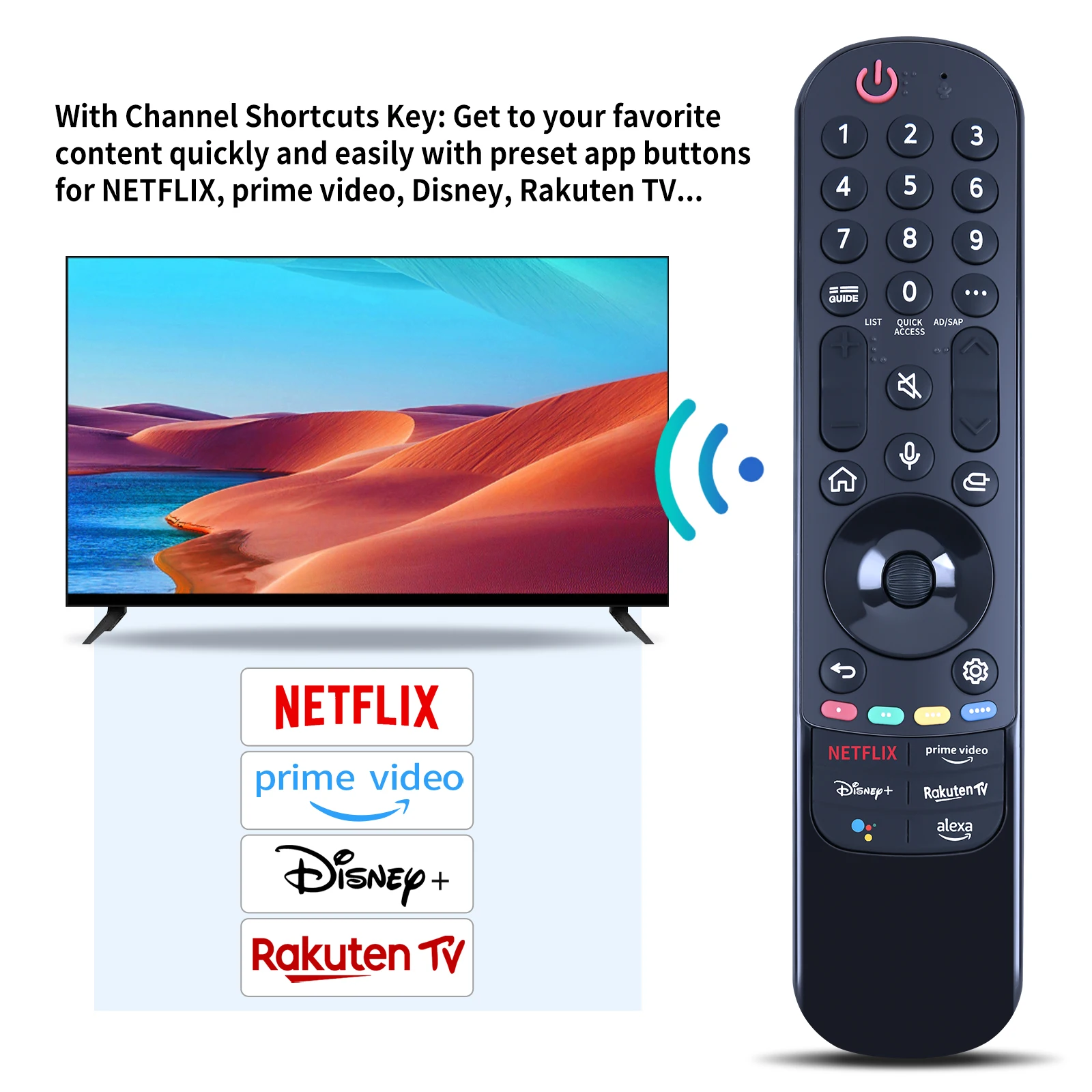 New MR22GA AKB76039901 Remote Control For L/G Smart TV 55QNED85UQA No Voice